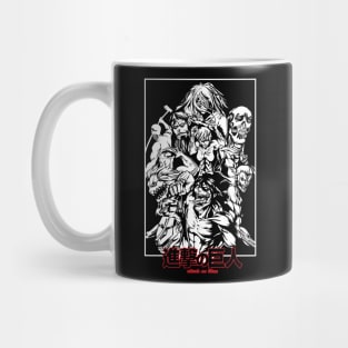 Attack on Titan - All Nine Titans Art Mug